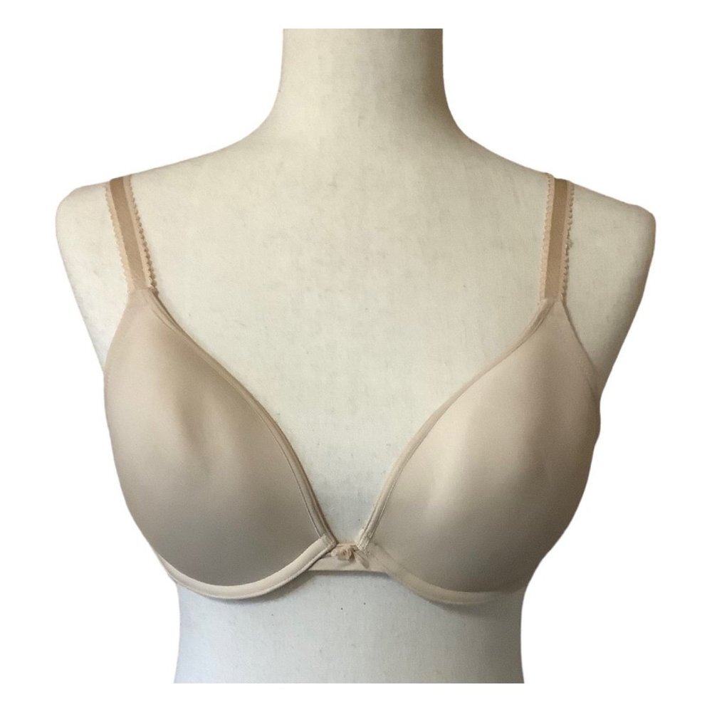 Wacoal Bra Women Size 32DD 858191 Embrace Lace Pushup Beige Floral Embroidery